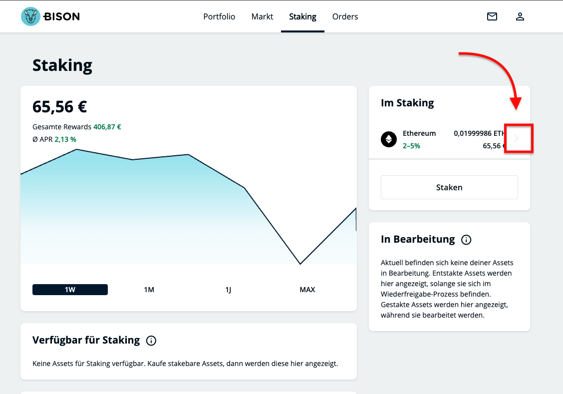 Wie kann ich meine Kryptowährungen bei BISON entstaken? – BISON