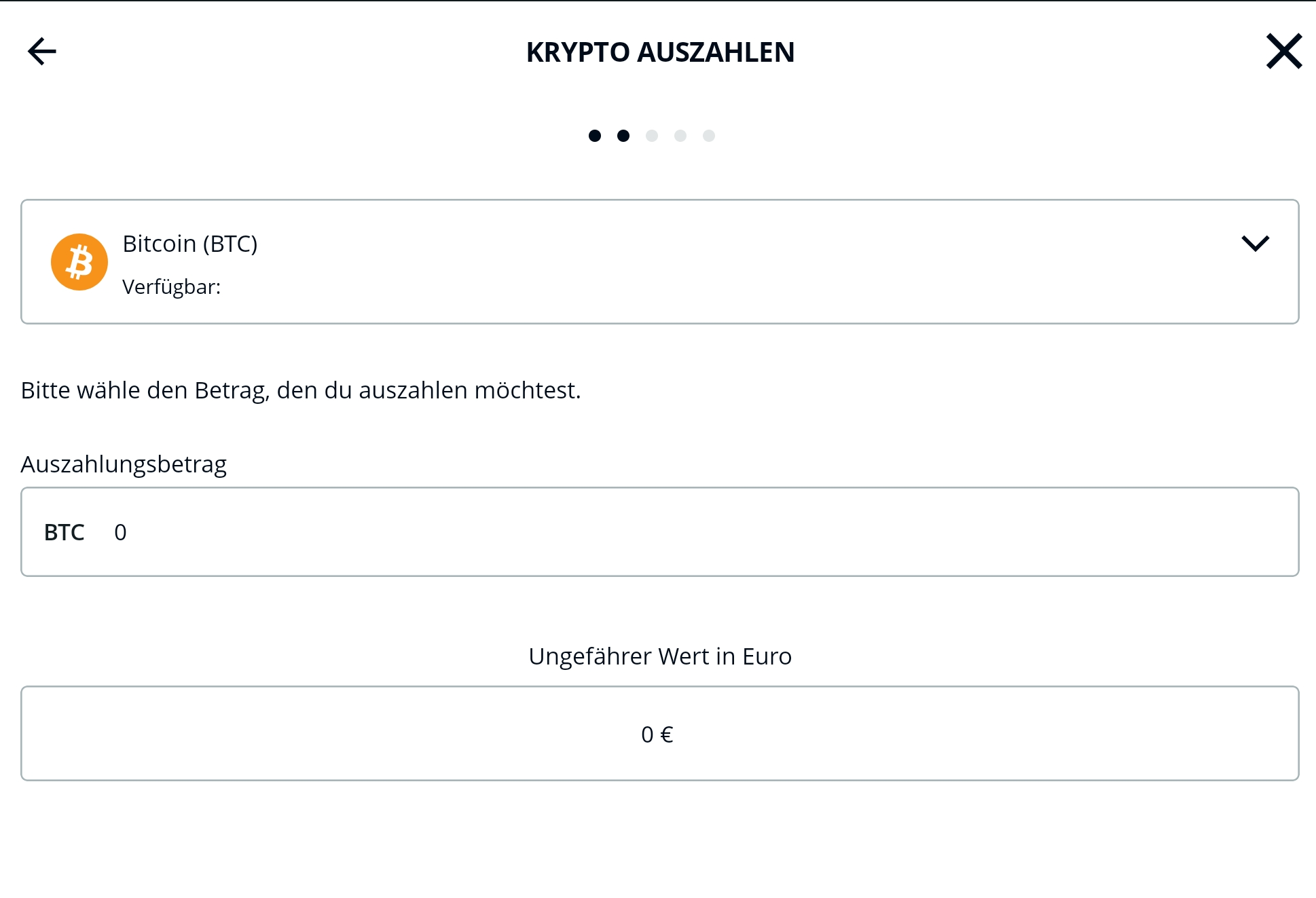 Auszahlungen von Kryptowährungen von deinem BISON Konto auf eine Wallet –  BISON